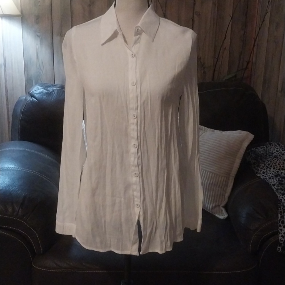 Princess Polly White Button Down Shirt Classic Capsule Minimalist Office